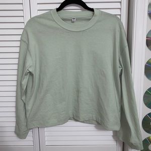 Uniqlo Mint Green Long-Sleeved Top